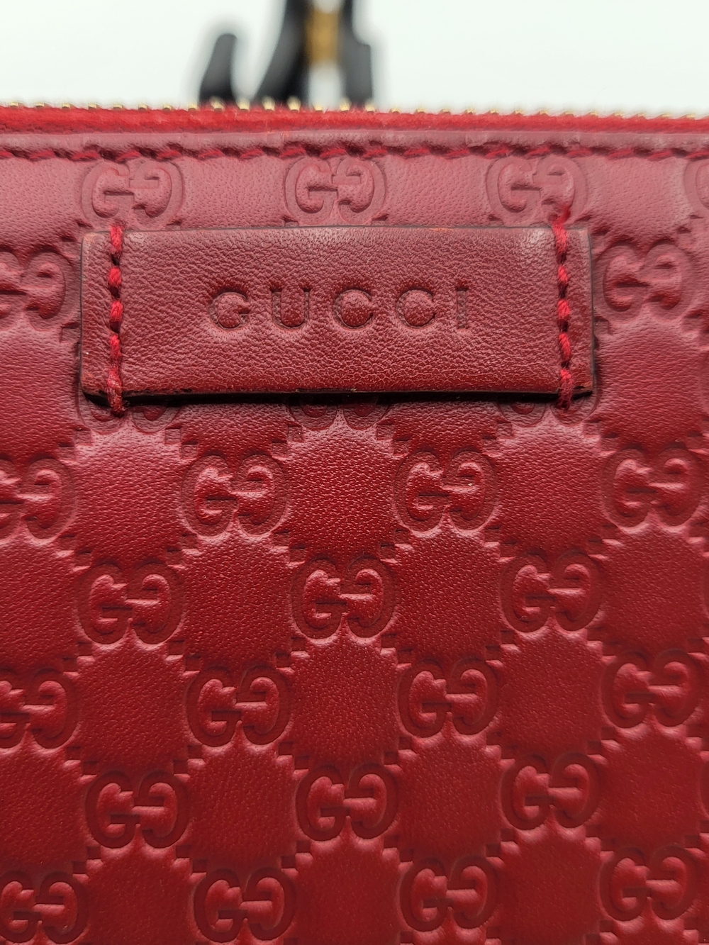 GUCCI Red Micro Guccissima Calfskin Leather Travel Wallet..Authentic... - Picture 2 of 16